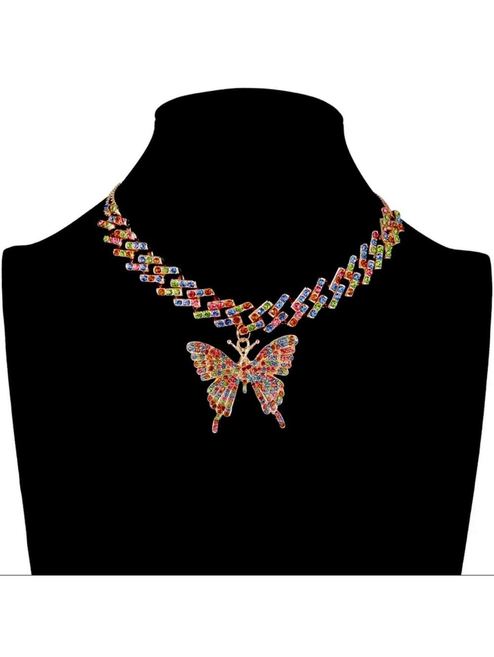 Rainbow Butterfly Cuban Link